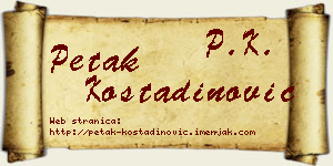 Petak Kostadinović vizit kartica